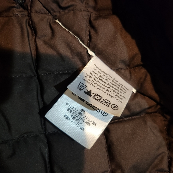 Eddie Bauer Premium Goose Down Quilted Vest Brown Zip Front Size M - Picture 4 of 11